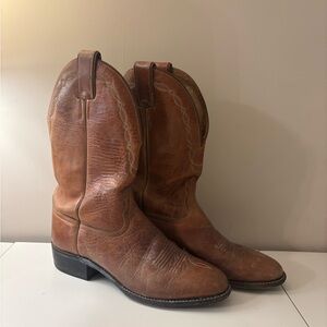 Tony Lama Brown Western Cowboy Boots